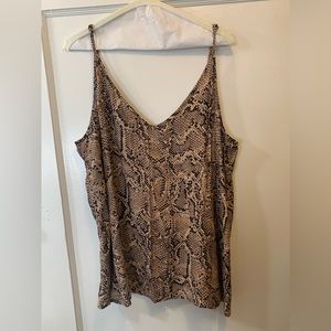Snakeskin print cami
